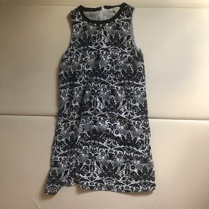 LOFT summer navy print dress size small